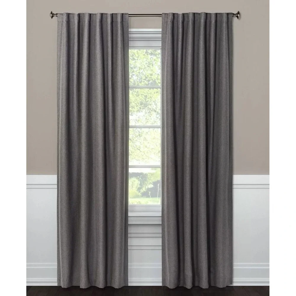 One Panel - Blackout Aruba Window Curtain Panel - Threshold Charcoal 50w x 63h